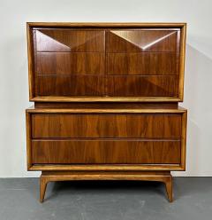 Mid Century Modern American Designer Sculptural High Boy Dresser Chest Walnut - 2940521