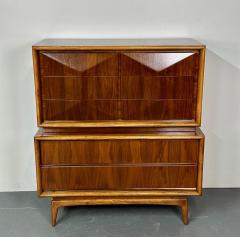 Mid Century Modern American Designer Sculptural High Boy Dresser Chest Walnut - 2940522