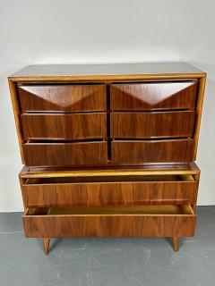 Mid Century Modern American Designer Sculptural High Boy Dresser Chest Walnut - 2940523