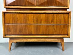 Mid Century Modern American Designer Sculptural High Boy Dresser Chest Walnut - 2940528