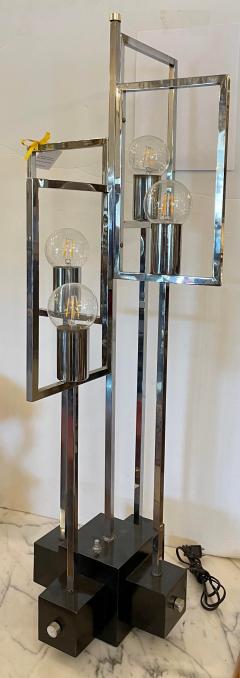 Mid Century Modern Architectural Chrome 4 Light Chrome Table Lamp - 1999872