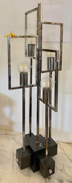 Mid Century Modern Architectural Chrome 4 Light Chrome Table Lamp - 1999880