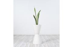 Mid Century Modern Architectural Double Cone Planter by Bauer - 2969064