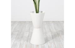 Mid Century Modern Architectural Double Cone Planter by Bauer - 2969067