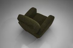 Mid Century Modern Armchair in Dark Green Upholstery Europe 1940s - 4505824