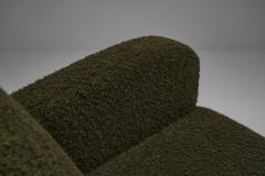 Mid Century Modern Armchair in Dark Green Upholstery Europe 1940s - 4514231