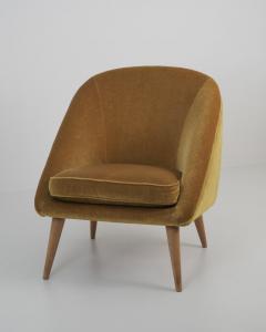 Mid Century Modern Armchair in Mustard Yellow Jean Royere Style Finland 1950s - 4649349