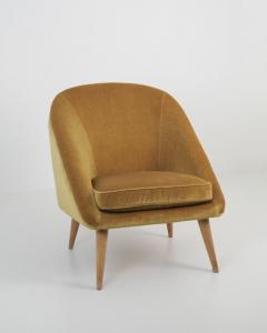 Mid Century Modern Armchair in Mustard Yellow Jean Royere Style Finland 1950s - 4649351