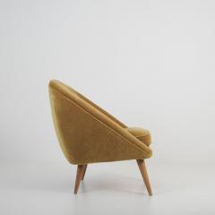 Mid Century Modern Armchair in Mustard Yellow Jean Royere Style Finland 1950s - 4649352