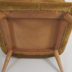 Mid Century Modern Armchair in Mustard Yellow Jean Royere Style Finland 1950s - 4649358