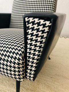 Mid Century Modern Armchair or Lounge Chair Black and White 1960s - 2865563