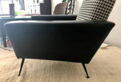 Mid Century Modern Armchair or Lounge Chair Black and White 1960s - 2865585