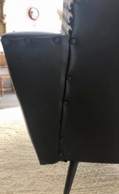 Mid Century Modern Armchair or Lounge Chair Black and White 1960s - 2865635