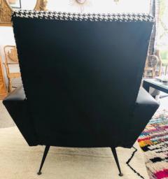 Mid Century Modern Armchair or Lounge Chair Black and White 1960s - 2865667