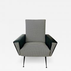 Mid Century Modern Armchair or Lounge Chair Black and White 1960s - 2870307