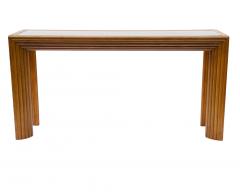 Mid Century Modern Art Deco Pencil Reed Bamboo Console Table or Sofa Table - 4342061