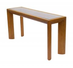 Mid Century Modern Art Deco Pencil Reed Bamboo Console Table or Sofa Table - 4342064