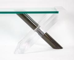 Mid Century Modern Art Deco Style Lucite Glass Lipstick Coffee Table - 3178232