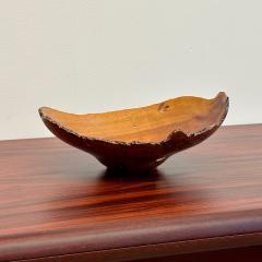 Mid Century Modern Artisan Studio Made Bowl Vessel Cherry Burl Signed - 3378139