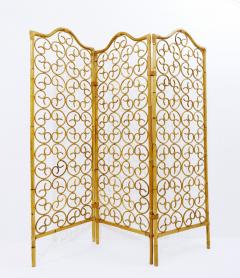 Mid Century Modern Bamboo Folding Screen - 2635734