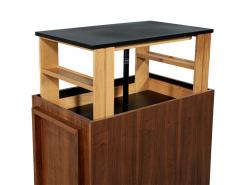 Mid Century Modern Bar Cabinet with Hidden Lift Top Storage - 4789505