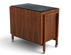 Mid Century Modern Bar Cabinet with Hidden Lift Top Storage - 4789506