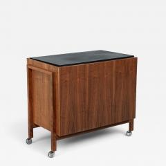 Mid Century Modern Bar Cabinet with Hidden Lift Top Storage - 4789642