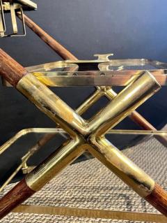 Mid Century Modern Bar Cart Teak and Brass - 2925901