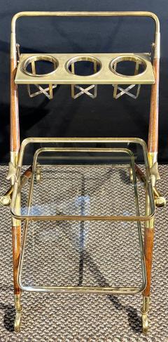 Mid Century Modern Bar Cart Teak and Brass - 2931925
