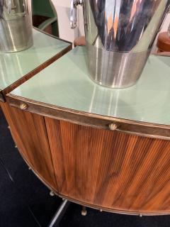 Mid Century Modern Bar Teak Brass South Africa circa 1950 - 4387429