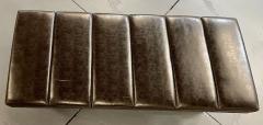 Mid Century Modern Bench Ottoman Leather Steel - 2600907
