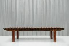 Mid Century Modern Bench in Hardwood Unknown 1960 s - 3862789