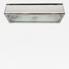 Mid Century Modern Beveled Mirror and Relief Textured Glass Vanity Light - 1541311