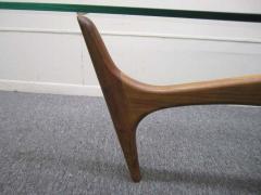 Mid Century Modern Biomorphic Walnut Coffee Cocktail Table - 1746812