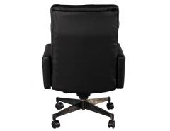 Mid Century Modern Black Leather Office Chair - 3065678