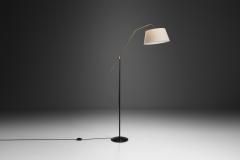 Mid Century Modern Black Metal Floor Lamp France 1950s - 3698356