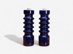 Mid Century Modern Blue Ceramic Table Lamps United States 1960s - 4239894