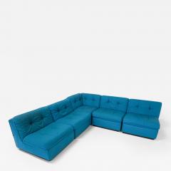 Mid Century Modern Blue Modular Sofa - 2972014