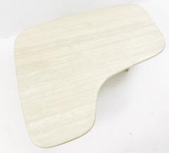 Mid Century Modern Boomerang Travertine Coffee Table - 2499665