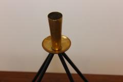 Mid Century Modern Brass And Iron Candlesticks - 1193385