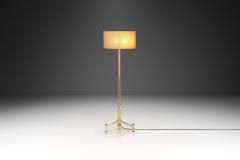 Mid Century Modern Brass Base Floor Lamp Europe circa 1950s - 3931825