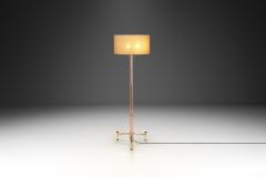 Mid Century Modern Brass Base Floor Lamp Europe circa 1950s - 3931827