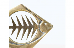 Mid Century Modern Brass Fish Sculpture - 2536747