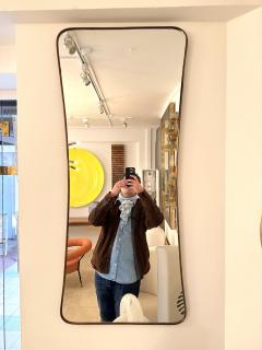 Mid Century Modern Brass Frame Mirror Italy 1950s - 3081072