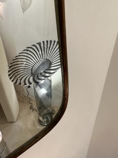 Mid Century Modern Brass Frame Mirror Italy 1950s - 3081075