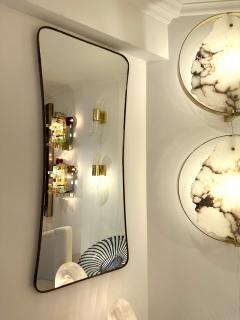 Mid Century Modern Brass Frame Mirror Italy 1950s - 3081079