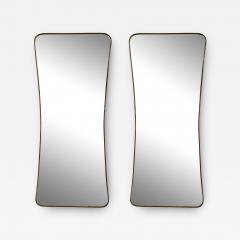 Mid Century Modern Brass Frame Mirror Italy 1950s - 3084825
