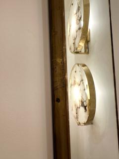 Mid Century Modern Brass Frame Mirror Italy 1950s - 3452568