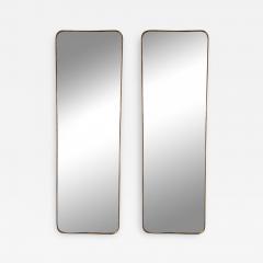 Mid Century Modern Brass Frame Mirror Italy 1950s - 3454942