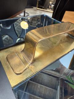 Mid Century Modern Brass Mirror Vanity Box - 4303028